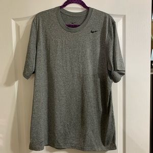 MENS NIKE HEATHERED GREY DRI FIT SHIRT